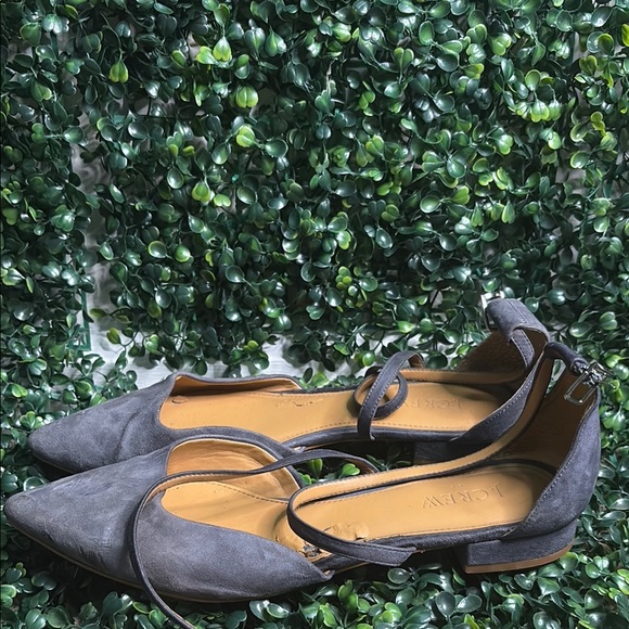 J. Crew Gray Suede Heels with Strappy Design - Picture 6 of 6